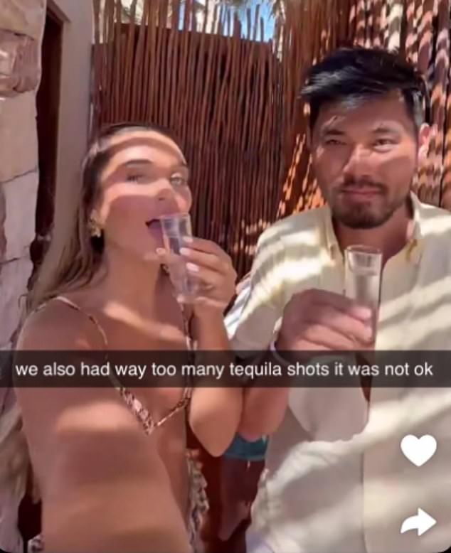 Partying with her billionaire pal and long-rumoured love interest, Huayi Huang, the owner of online fashion firm Peppermayo