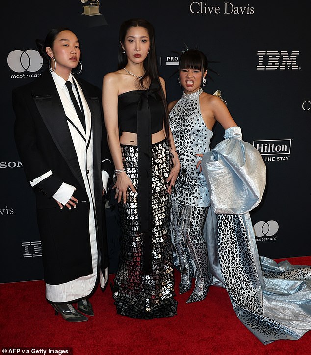 The vocalists for the Netflix sensation Kpop Demon Hunters ¿ Audrey Nuna, EJAE and Rei Ami ¿ also joined forces in edgy-chic looks for the bash