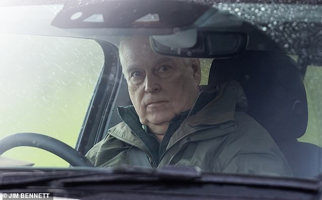 Andrew Mountbatten Windsor leaves his Royal Lodge home in Windsor