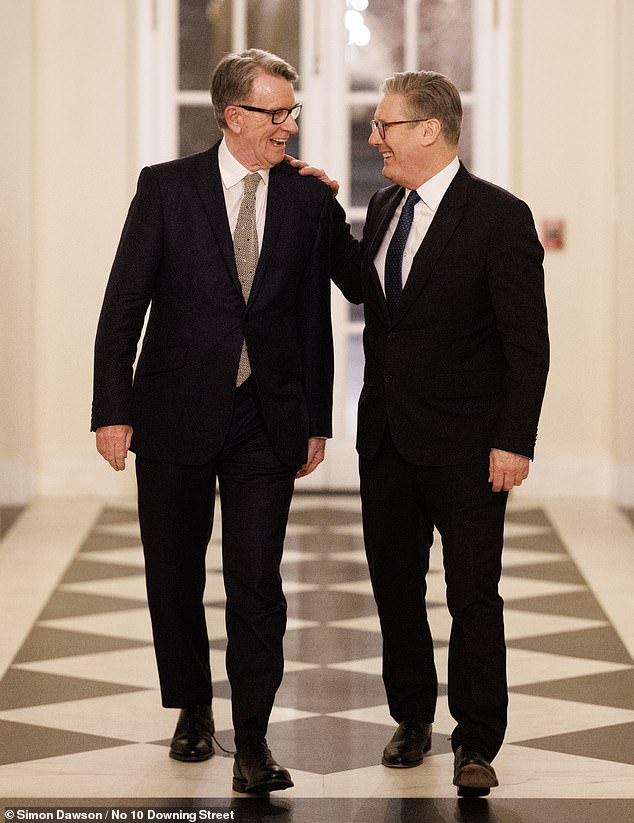 Lord Mandelson (pictured with Keir Starmer) was ousted as US ambassador last September after other revelations about his ties to Epstein