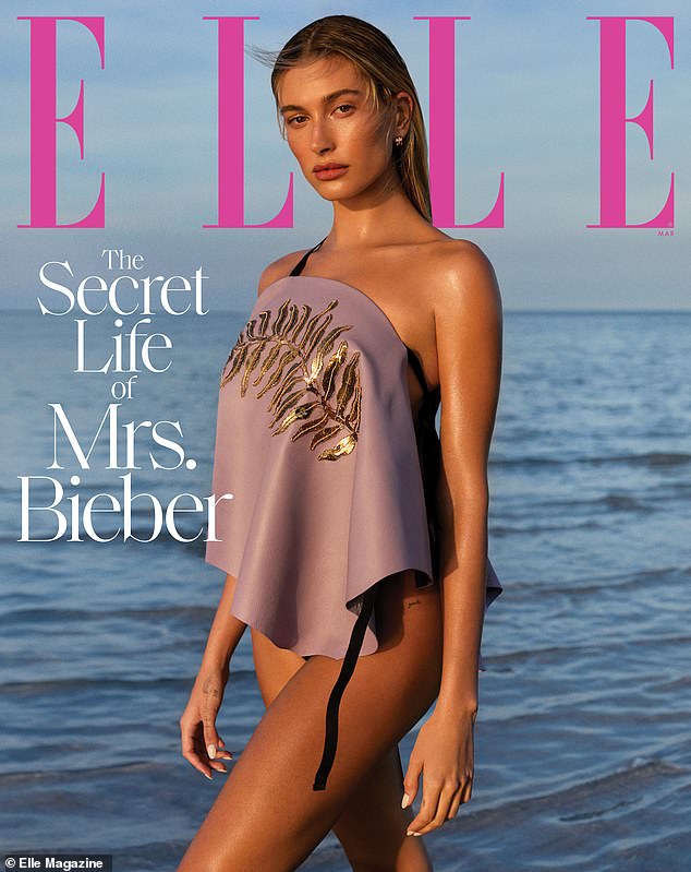 Many insisted that Justin's drawing was inspired by Hailey's 2020 Elle cover shoot, which showed her posing in a strapless top and swimwear on the beach