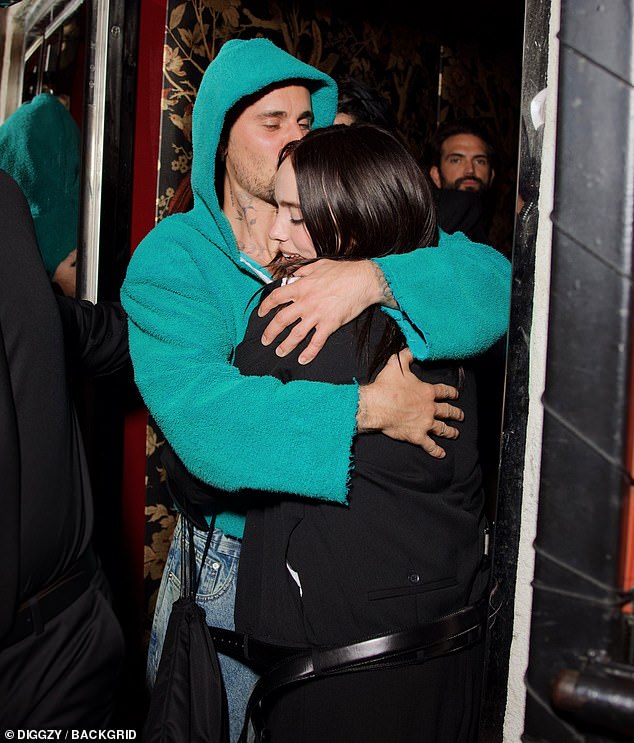 At the party, Justin showed his support for long-time 'Belieber' and good friend Billie Elish as he hugged and planted a kiss on the star, who he has previously admitted he 'wants to protect' having both joined the industry at a young age