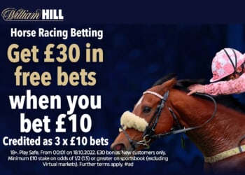 Get £30 in free bets to spend on horse racing with William Hill