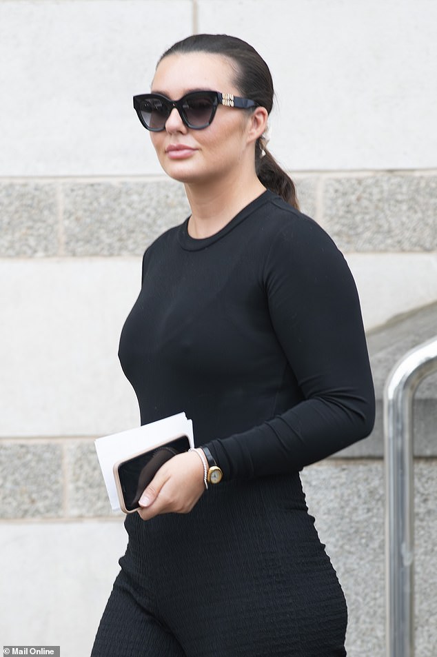 Winstanley, 27, pictured outside Doncaster Magistrates Court following an earlier hearing