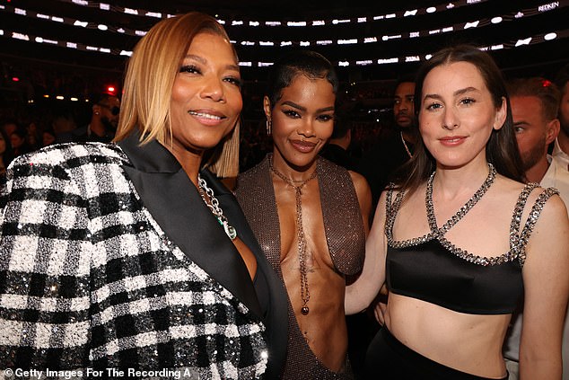 (L-R) Queen Latifah, Teyana Taylor and Alana Haim bonded