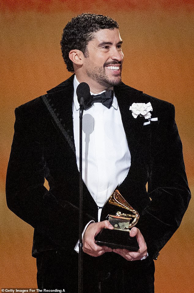 Bad Bunny won Album of the Year for his LP DeBI TiRAR MaS FOToS - the first Spanish-language album to earn the accolade