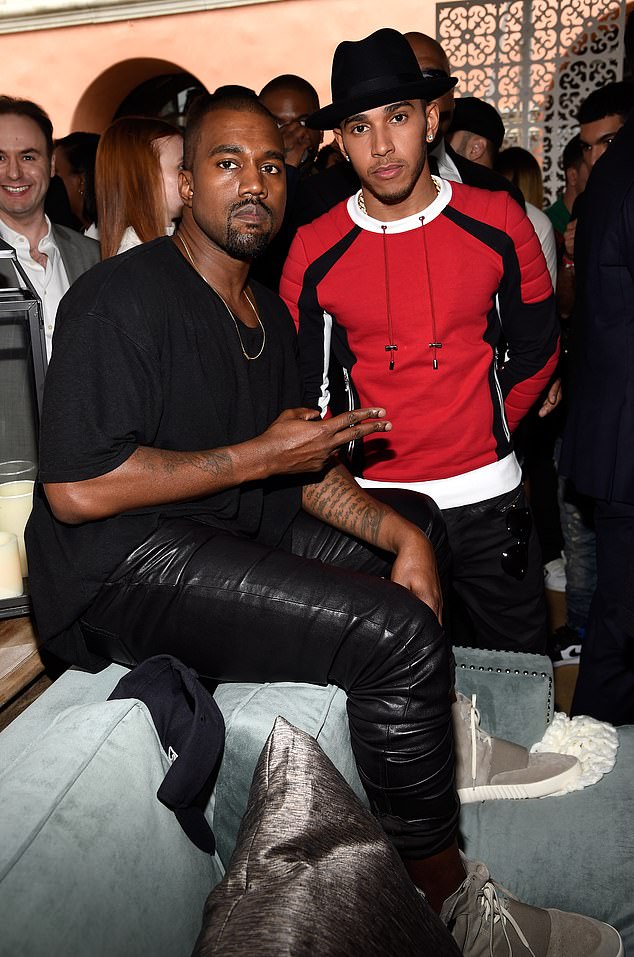 The F1 star was once close with Kim's ex husband (pictured in 2015)