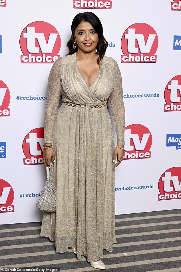 Sunetra Sarker showed off her figure with a plunging neckline dress