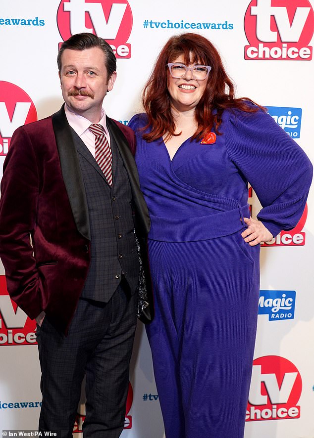 Thom Tuck (left) and Jenny Ryan attend the TV Choice Awards at the London Hilton on Park Lane