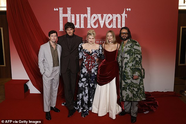 Jacob, filmmaker Emerald Fennell, Margot and Shazad Latif all posed for a photo