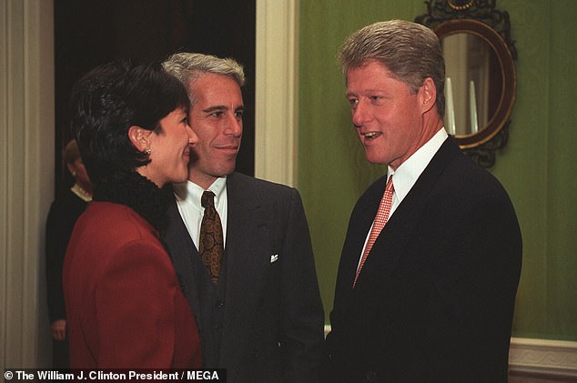 Epstein and Maxwell are seen speaking with then-President Bill Clinton at an event that took place in 1993 for donors to the White House Historical Association