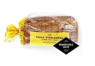 An unexpectedly low price for an M&S product, this wholemeal loaf sounds ¿ and tastes ¿ delicious