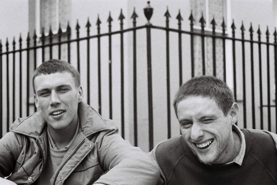 Happy Mondays. Shaun Ryder, Bez in the early days. London 1987. Image shot 1987. Exact date unknown.