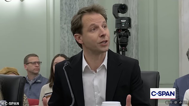 Dr Jared Cooney Horvath (Pictured) revealed during a US Senate hearing that Gen Zers have become the first group in history to have a lower IQ than their parents