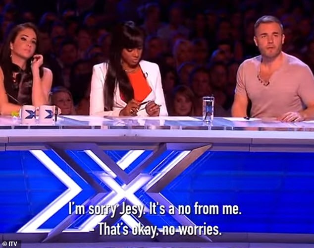 Recalling the experience, Jesy said: 'From that minute that he tore me to s*** I just wanted to walk off stage, I didn't care what anyone else had to say'