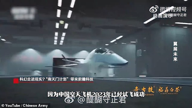 It is being designed to carry up to 88 unmanned Xuan Nu fighter jets (pictured)