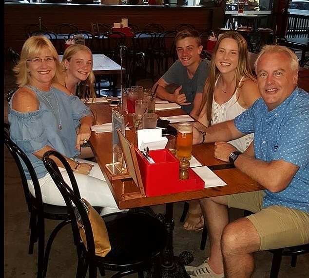 Brooke (second left) leaves behind a loving and sports-mad family: from left, mum Deanne, brother Kain, sister Emma, and dad Warren.
