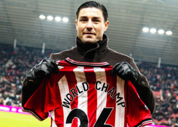 Josh Kelly paraded around Stadium of Light and given special Sunderland shirt after winning world title