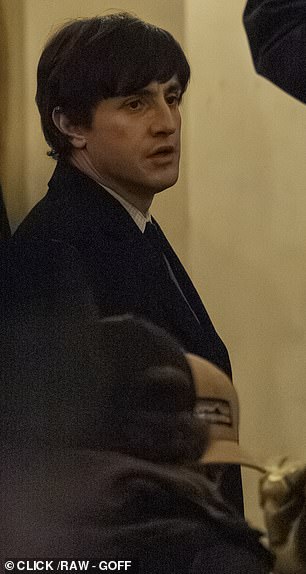 Mescal was seen idling between takes after filming his latest scenes as Paul McCartney