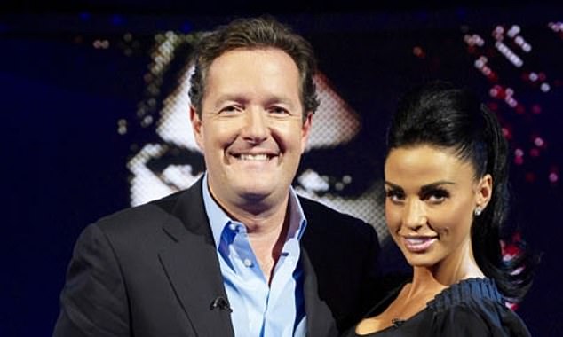 It comes after Katie reflected on their brief fling as she appeared on Piers Morgan's chat show, Piers Morgan's Life Stories, in 2009 (Katie pictured on the show)