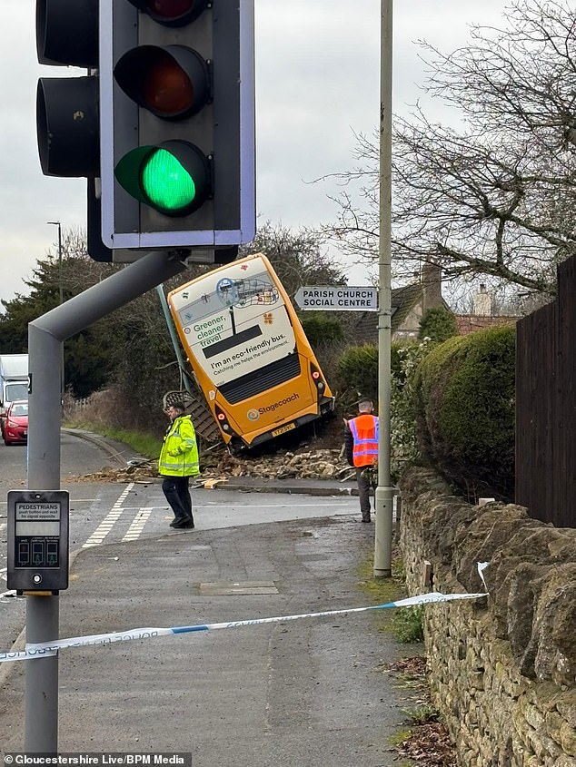 Emergency services including police, firefighters and paramedics were called to the scene at the A46 Shurdington Road, near Cheltenham at about 1pm on Monday
