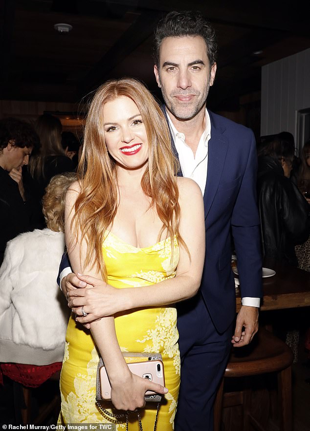 Isla's milestone 50th birthday marks a fresh chapter following the end of her decades-long marriage to Sacha Baron Cohen (pictured in 2017)