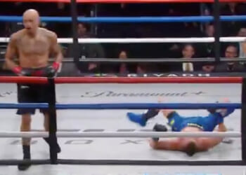Former world champion brutally KO'd and left sprawled on canvas in huge upset on Dana White's new boxing card
