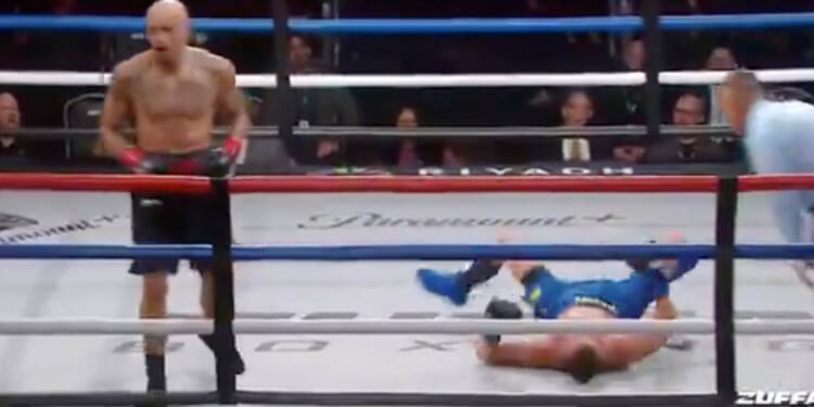 Former world champion brutally KO'd and left sprawled on canvas in huge upset on Dana White's new boxing card