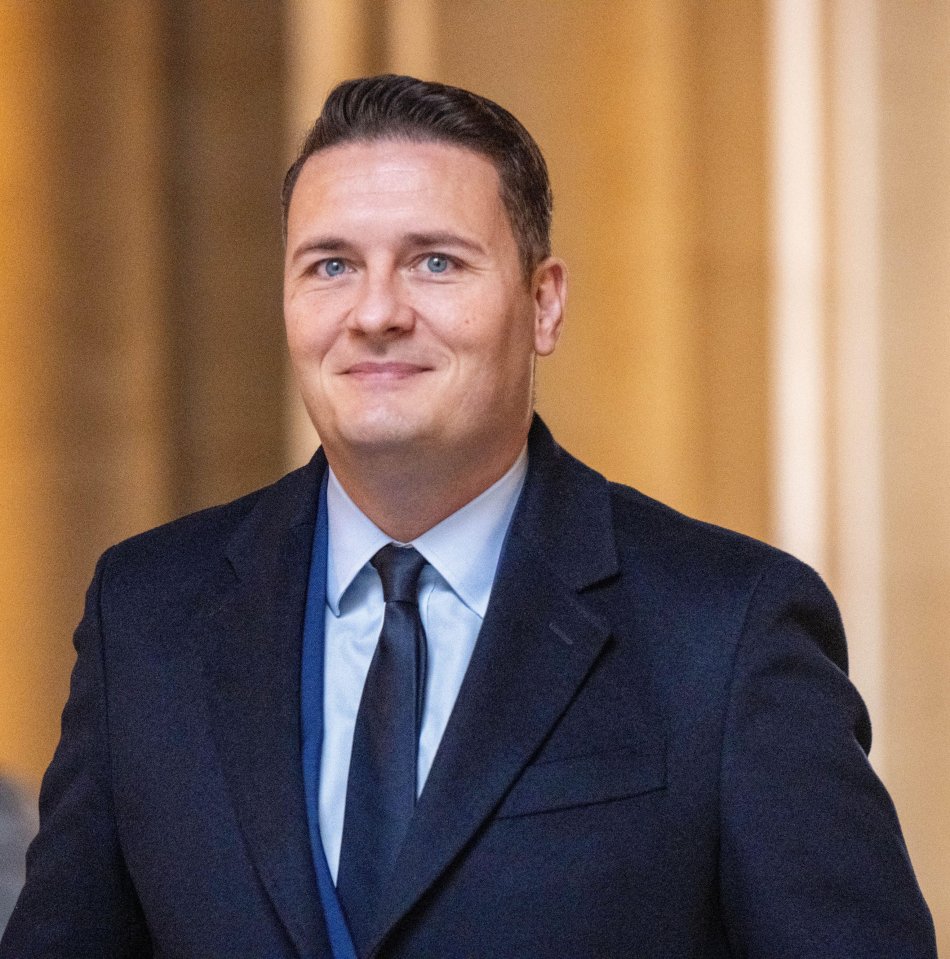 Wes Streeting, Health Secretary, at a cabinet meeting at 10 Downing Street London.