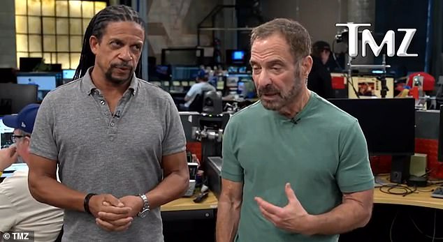 Pima County Sheriff's Office acknowledged a ransom note sent to TMZ on Tuesday afternoon, three days after the 84-year-old was snatched from her home in Tucson, Arizona. Pictured: The TMZ reporters speaking about the note in their newsroom