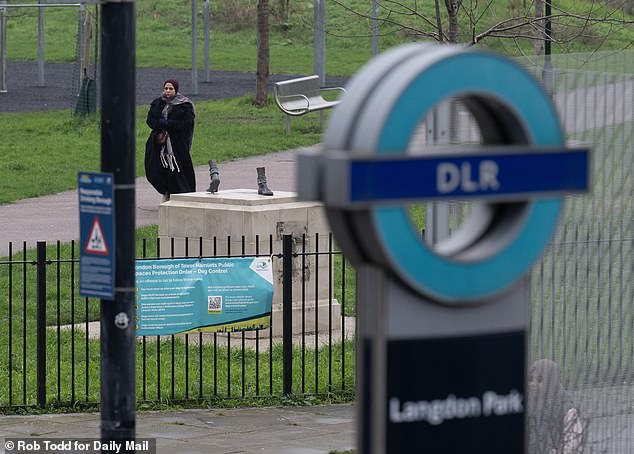 The monument stood close to Langdon Park station on the Docklands Light Railway system