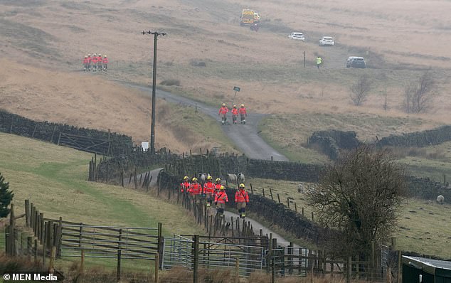Police, paramedics and firefighters rushed to the scene of the crash next to Hollingworth Lake in Littleborough, Rochdale, shortly after 11am