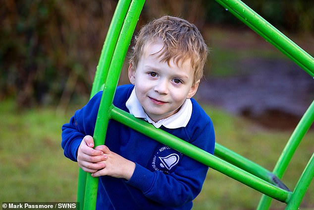 Every year, Jacob and his family have banded together to support a local cause. Lee, Jacob's father, said: '[It demonstrates] that our little boy might well be disabled, and there are things that he can't do - but there's a huge amount of things he can do'