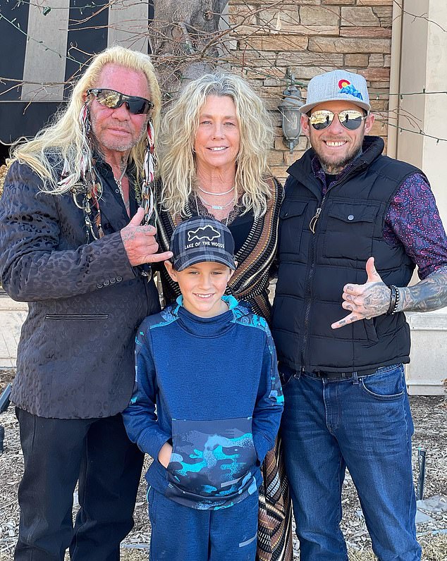 Anthony is the son of Gregory Zecca, who is Dog the Bounty Hunter's wife's son from a previous marriage (the family are pictured in 2022)
