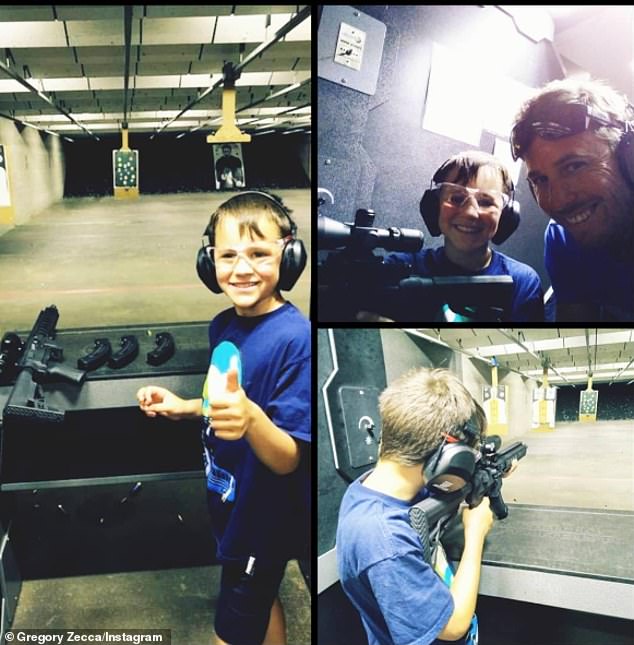 Gregory had taught his son how to use a rifle in 2021, when he was just nine years old, sharing photos of their outing on Instagram