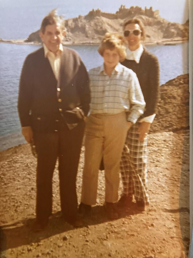 The Viners in Greece around 1974. Two years later Allen had a heart attack on a train to London