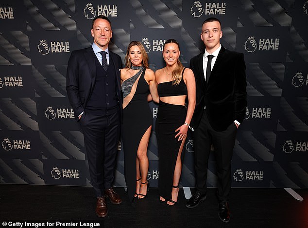 John Terry pictured with his wife Toni, daughter Summer, and son Georgie in 2024