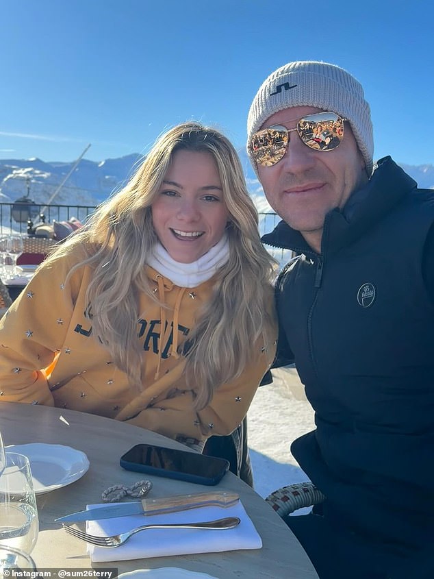 The family enjoyed a skiing holiday in Val d'Isere in the French Alps a few weeks ago