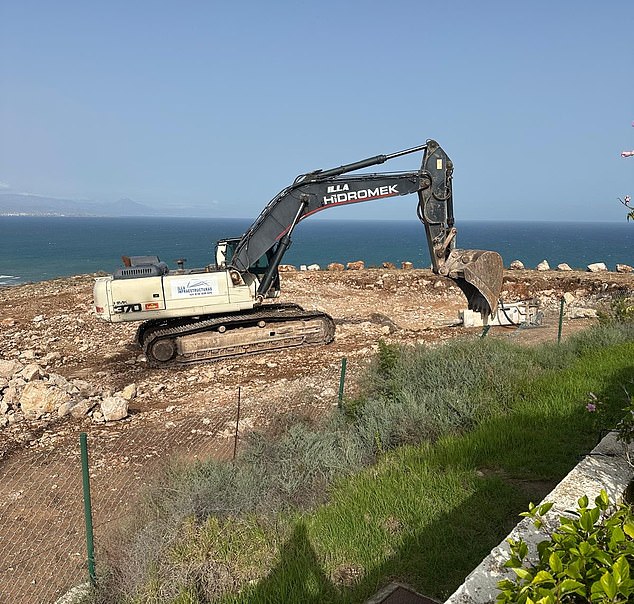 Pictured: The land being prepared for what residents believe is an apart-hotel