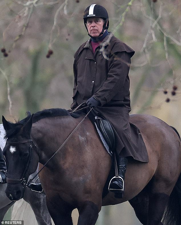 Andrew Mountbatten-Windsor went riding near his Royal Lodge home on Monday morning - and is now said to have left the home for good under cover of darkness