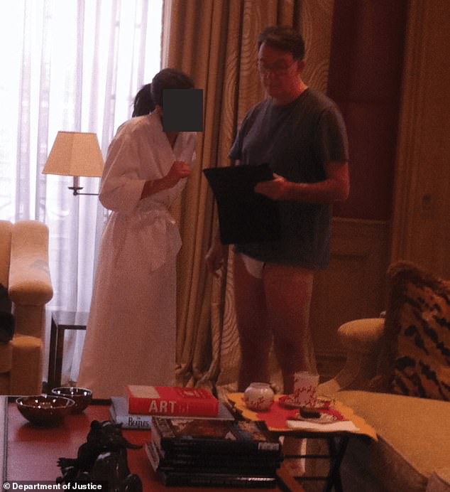 A picture released Friday shows Lord Mandelson, the former UK Ambassador, in his underwear