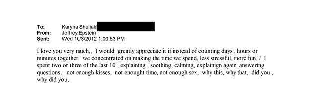 A string of flirty emails showed Shuliak's calming influence over his life, encouraging him to concentrate on the time they spent together rather than talking about their relationship