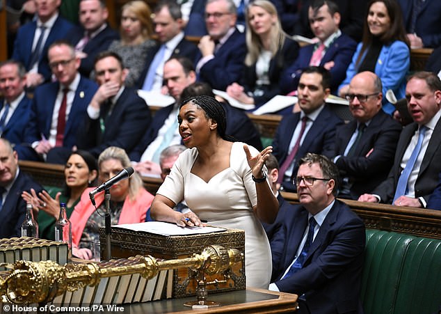 Through the whistling stillness, writes Quentin Letts, came Kemi Badenoch’s insistent interrogations - she was cool and shimmeringly superior to the prime minister