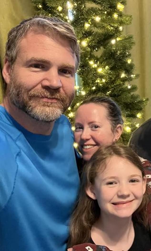 Harrison (pictured with her mother and father) was eager to get her National Association of Underwater Instructors (NAUI) Open Water diving certification so she could join her family members in the underwater activity