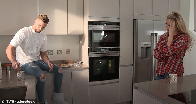 After an argument on their joint TV show, Chris and Olivia: Crackin' On (pictured), Olivia said: 'Chris is a vomiter. He vomits his emotions on you'