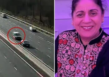 Shocking moment van driver crashes into stationary car in fast lane of M4 smart motorway killing grandma