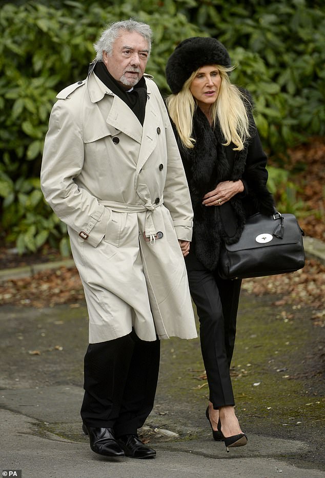 Virgo with his wife Rosie at DJ Ed 'Stewpot' Stewart's funeral in Bournemouth in 2016