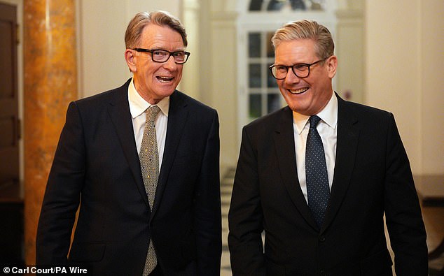 File photo dated 27/02/25 of Prime Minister Sir Keir Starmer (right) and British ambassador to the United States Lord Peter Mandelson during a welcome reception at the ambassador's residence in Washington, DC. Lord Peter Mandelson said he has resigned from his membership of the Labour Party as he does not wish to "cause further embarrassment" over his links to Jeffrey Epstein. Issue date: Sunday February 1, 2026. PA Photo. Photo credit should read: Carl Court/PA Wire