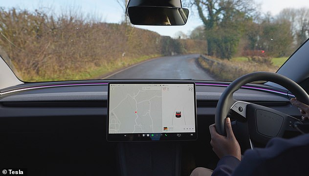 The Tesla Model 3 doesn't have an instrument cluster behind the steering wheel. It means the driver needs to peer over to the large tablet-style screen to see the speed they're travelling