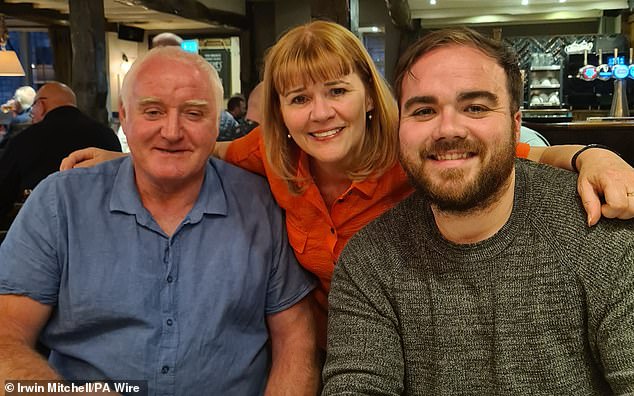 Ms Walsh had flown to Cape Verde on a £5,000 TUI package holiday with her husband Patrick (left), their son Sean (right) and their future daughter-in-law Gemma